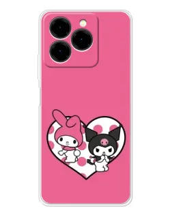 Чехол для Ulefone Note 20 Pro с картинкой «Kuromi и My Melody»