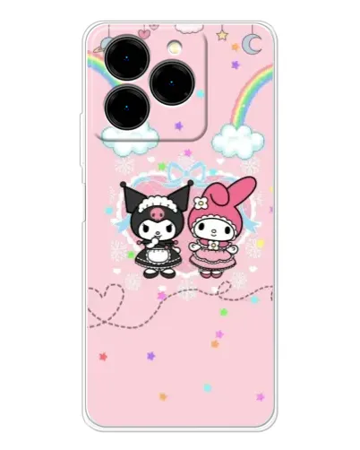 Чехол для Ulefone Note 20 Pro с картинкой «My Melody и Kuromi» Чехол для Ulefone Note 20 Pro с картинкой «My Melody и Kuromi»