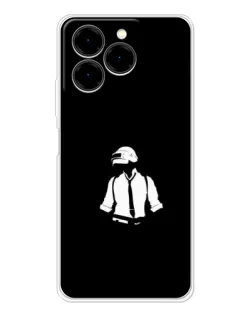 Чехол для Ulefone Note 20 Pro с картинкой «PUBG — белый шлем»