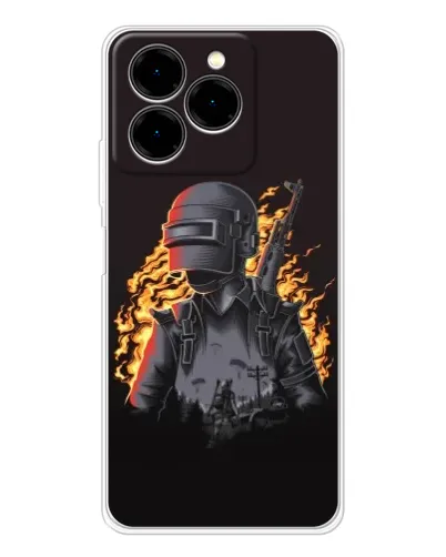 Чехол для Ulefone Note 20 Pro с картинкой «PUBG — огненный силуэт» Чехол для Ulefone Note 20 Pro с картинкой «PUBG — огненный силуэт»