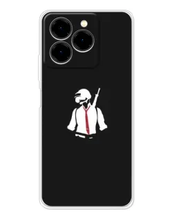 Чехол для Ulefone Note 20 Pro с картинкой «PUBG — силуэт воина»