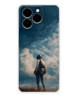 Чехол для Ulefone Note 20 Pro с картинкой «Герой PUBG на скале»