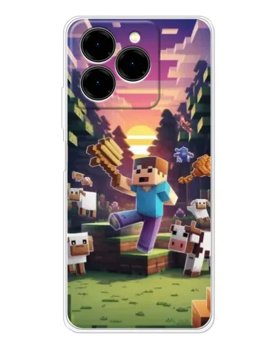 Чехол для Ulefone Note 20 Pro с картинкой «Стив на ферме» Чехол для Ulefone Note 20 Pro с картинкой «Стив на ферме»