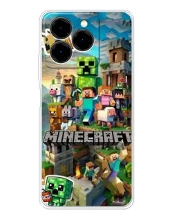 Чехол для Ulefone Note 20 Pro с картинкой «Замок Minecraft»