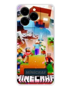 Чехол для Ulefone Note 20 Pro с картинкой «Minecraft герои игры»