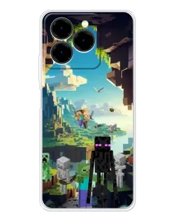 Чехол для Ulefone Note 20 Pro с картинкой «Эндермен в лесу»