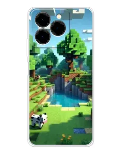 Чехол для Ulefone Note 20 Pro с картинкой «Minecraft летний день»