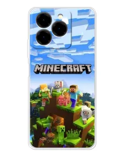 Чехол для Ulefone Note 20 Pro с картинкой «Minecraft классический мир»