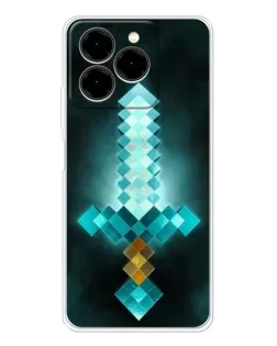 Чехол для Ulefone Note 20 Pro с картинкой «Алмазный меч неон»