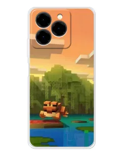 Чохол для Ulefone Note 20 Pro з картинкою «Майнкрафт захід сонця»