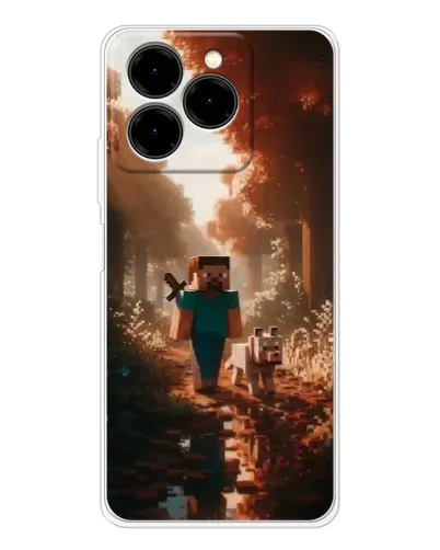 Чехол для Ulefone Note 20 Pro с картинкой «Стив в лесу» Чехол для Ulefone Note 20 Pro с картинкой «Стив в лесу»