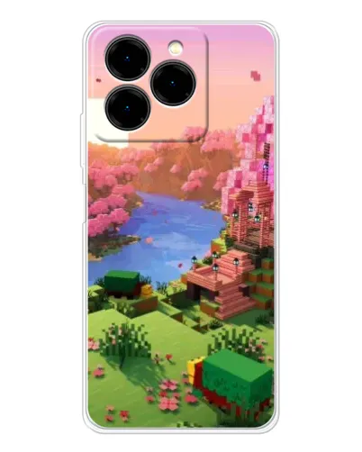 Чехол для Ulefone Note 20 Pro с картинкой «Розовое дерево Minecraft» Чехол для Ulefone Note 20 Pro с картинкой «Розовое дерево Minecraft»