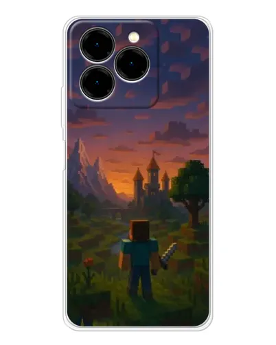 Чехол для Ulefone Note 20 Pro с картинкой «Стив у башни» Чехол для Ulefone Note 20 Pro с картинкой «Стив у башни»