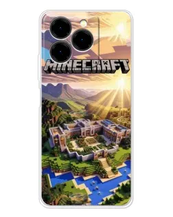 Чехол для Ulefone Note 20 Pro с картинкой «Minecraft панорама»