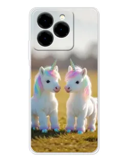Чехол для Ulefone Note 20 Pro с картинкой «Пара единорогов»