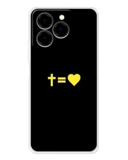 Чехол для Ulefone Note 20 Pro с картинкой «Сердце и Крест»