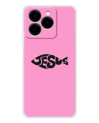 Чехол для Ulefone Note 20 Pro с картинкой «Розовый символ  Jesus»