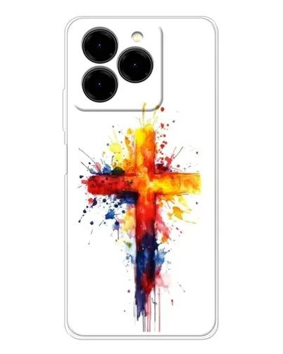 Чехол для Ulefone Note 20 Pro с картинкой «Акварельный крест»