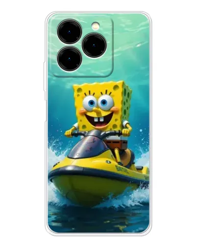 Чехол для Ulefone Note 20 Pro с картинкой «Спанч Боб на гидроцикле» Чехол для Ulefone Note 20 Pro с картинкой «Спанч Боб на гидроцикле»