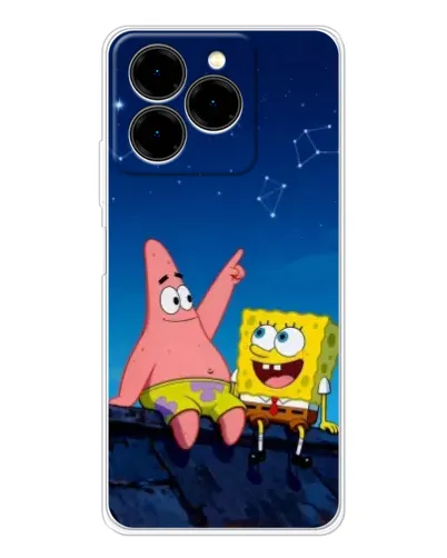 Чехол для Ulefone Note 20 Pro с картинкой «Губка Боб и Патрик ночью» Чехол для Ulefone Note 20 Pro с картинкой «Губка Боб и Патрик ночью»