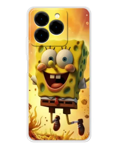 Чехол для Ulefone Note 20 Pro с картинкой «Губка Боб прыгает» Чехол для Ulefone Note 20 Pro с картинкой «Губка Боб прыгает»
