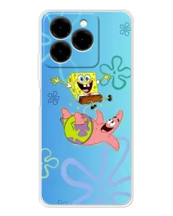 Чехол для Ulefone Note 20 Pro с картинкой «Спанч Боб и Патрик»