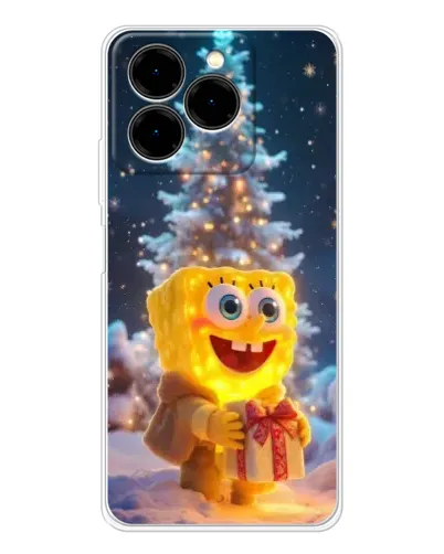 Чехол для Ulefone Note 20 Pro с картинкой «Рождественский Спанч Боб» Чехол для Ulefone Note 20 Pro с картинкой «Рождественский Спанч Боб»