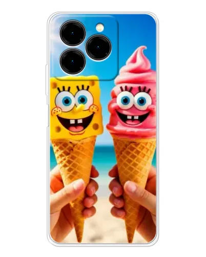 Чехол для Ulefone Note 20 Pro с картинкой «Спанч Боб мороженое» Чехол для Ulefone Note 20 Pro с картинкой «Спанч Боб мороженое»
