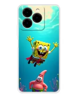 Чохол для Ulefone Note 20 Pro з картинкою «Спанч Боб під водою»