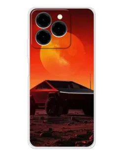 Чехол для Ulefone Note 20 Pro с картинкой «Cybertruck на Марсе»