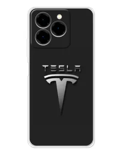 Чехол для Ulefone Note 20 Pro с картинкой «Стальной логотип Tesla»