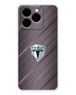Чехол для Ulefone Note 20 Pro с картинкой «Металлическая текстура Tesla»