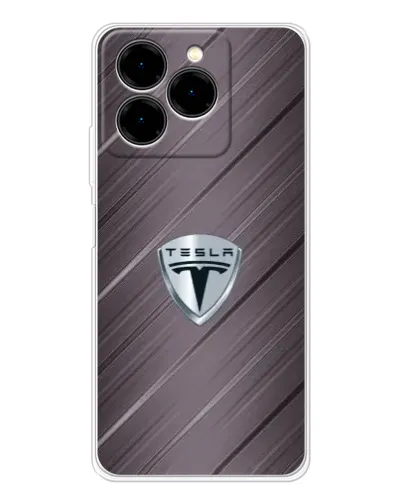 Чехол для Ulefone Note 20 Pro с картинкой «Металлическая текстура Tesla» Чехол для Ulefone Note 20 Pro с картинкой «Металлическая текстура Tesla»