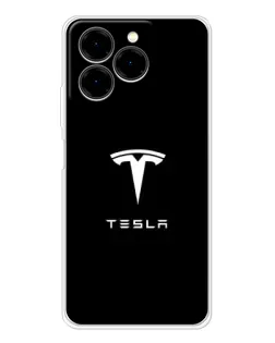 Чехол для Ulefone Note 20 Pro с картинкой «Tesla White Logo»
