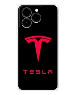 Чехол для Ulefone Note 20 Pro с картинкой «Tesla Red Logo»