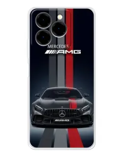 Чехол для Ulefone Note 20 Pro с картинкой «Mercedes — белый карбон»