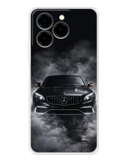 Чехол для Ulefone Note 20 Pro с картинкой «Mercedes в дыму»