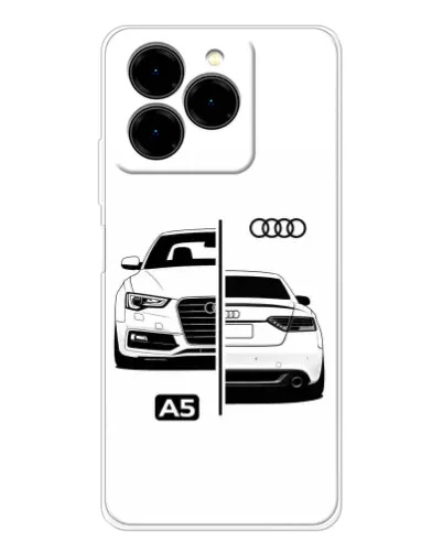 Чехол для Ulefone Note 20 Pro с картинкой «Audi — контрастный дизайн» Чехол для Ulefone Note 20 Pro с картинкой «Audi — контрастный дизайн»