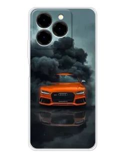 Чехол для Ulefone Note 20 Pro с картинкой «Audi в облаках дыма»
