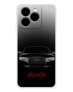 Чехол для Ulefone Note 20 Pro с картинкой «Audi — градиентный контур»