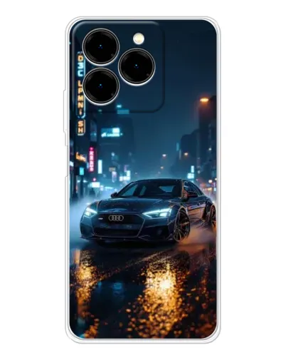 Чехол для Ulefone Note 20 Pro с картинкой «Ночной город и Audi» Чехол для Ulefone Note 20 Pro с картинкой «Ночной город и Audi»