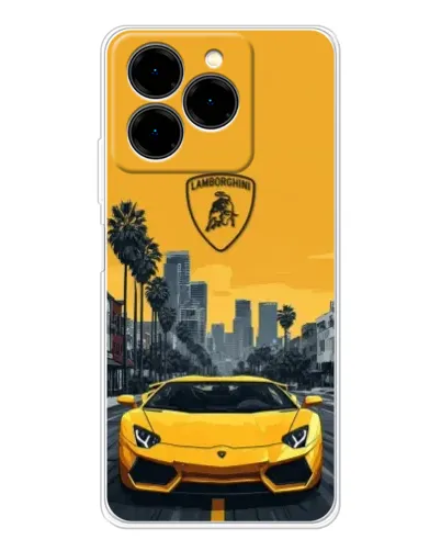 Чехол для Ulefone Note 20 Pro с картинкой «Желтый Lamborghini город» Чехол для Ulefone Note 20 Pro с картинкой «Желтый Lamborghini город»