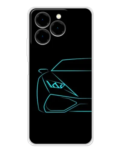 Чехол для Ulefone Note 20 Pro с картинкой «Голубой силуэт Lamborghini» Чехол для Ulefone Note 20 Pro с картинкой «Голубой силуэт Lamborghini»