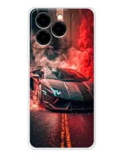Чехол для Ulefone Note 20 Pro с картинкой «Lamborghini красный дым»