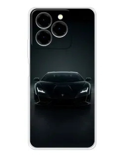 Чехол для Ulefone Note 20 Pro с картинкой «Черный Lamborghini Aventador»