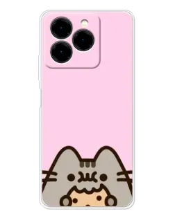 Чехол для Ulefone Note 20 Pro с картинкой «Pusheen и печенье»
