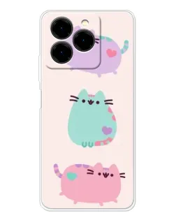 Чехол для Ulefone Note 20 Pro с картинкой «Pusheen трио» Чехол для Ulefone Note 20 Pro с картинкой «Pusheen трио»