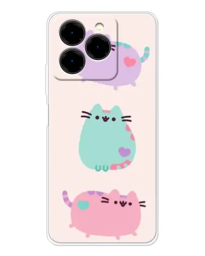 Чехол для Ulefone Note 20 Pro с картинкой «Pusheen трио» Чехол для Ulefone Note 20 Pro с картинкой «Pusheen трио»