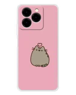 Чехол для Ulefone Note 20 Pro с картинкой «Pusheen сердце»