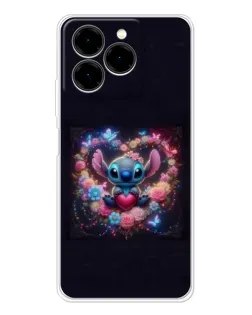 Чехол для Ulefone Note 20 Pro с картинкой «Stitch в цветах» Чехол для Ulefone Note 20 Pro с картинкой «Stitch в цветах»